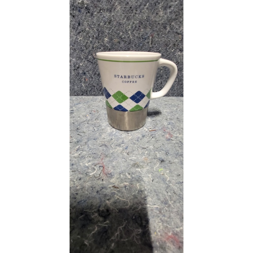 Vintage Starbucks 2006 Diamond‎ pattern w/stainless steel bottom and rubbler mat